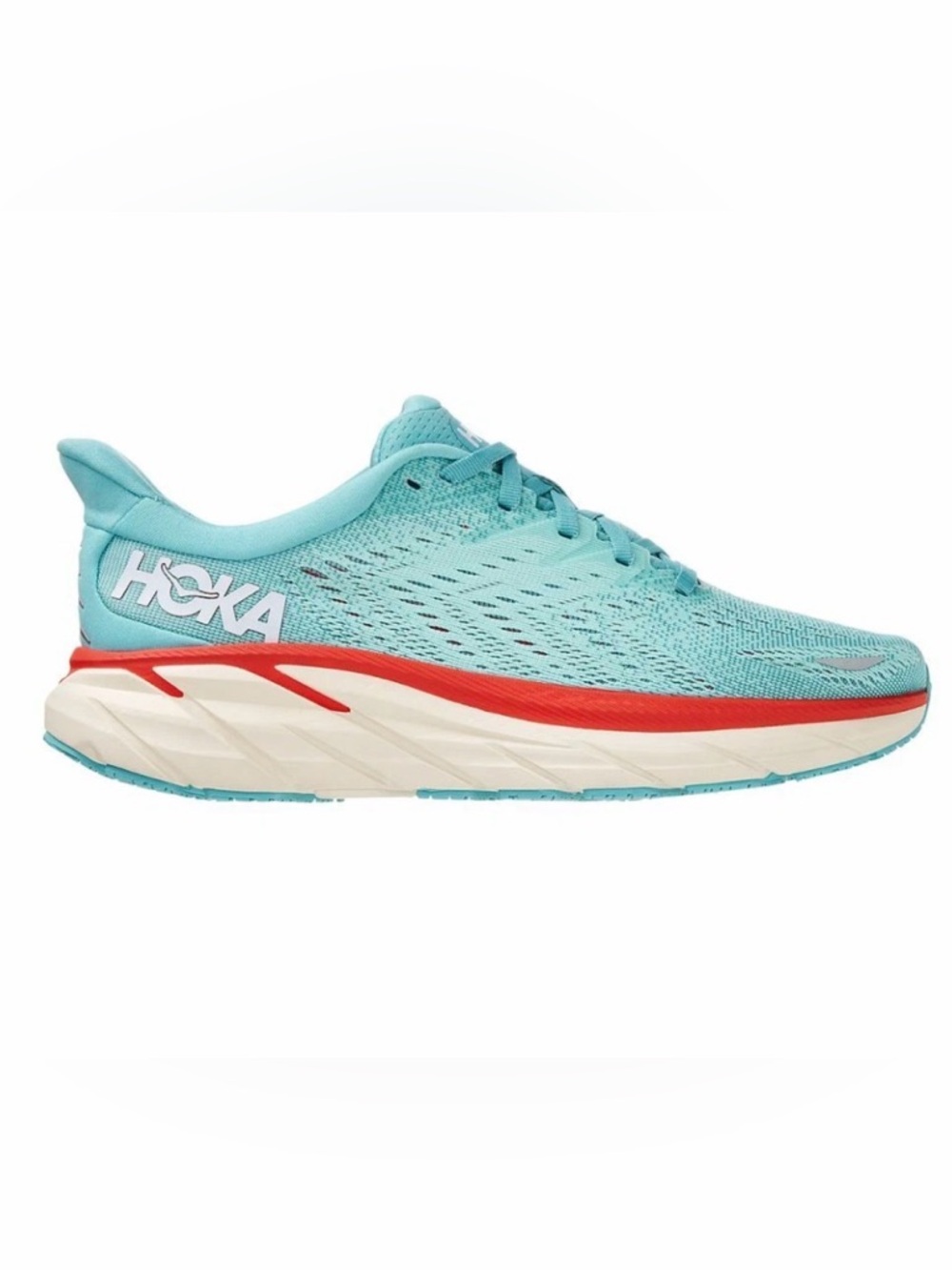 NWT Hoka Women's Clifton 8 Aquarelle/ Eggshell Blue | Size 10.5 Wide
